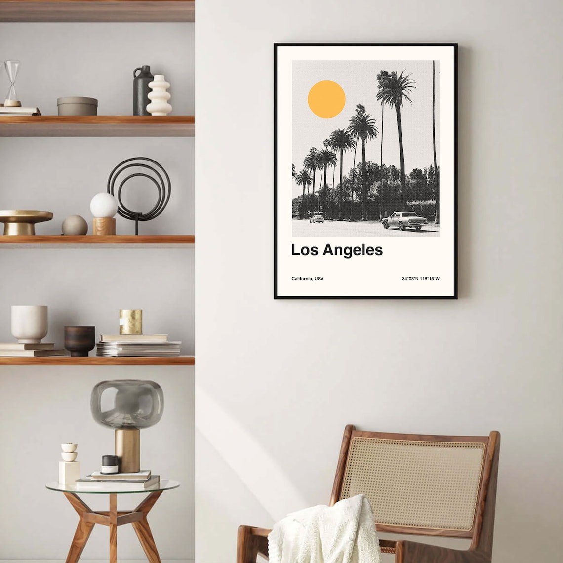 Los Angeles Minimalist Travel Poster, California Art Print - Image 3