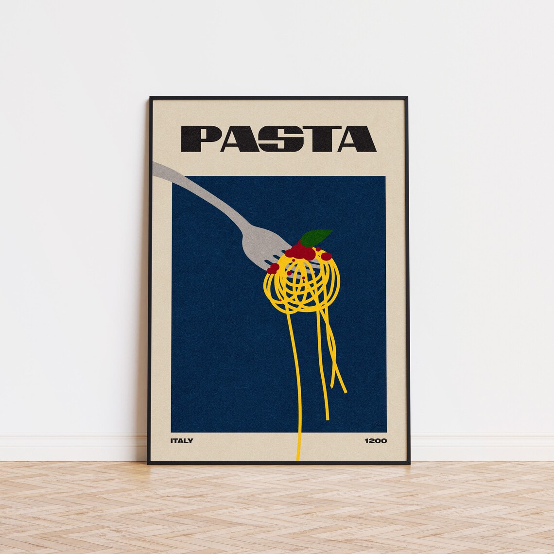 Pasta Mid-Century Modern Retro Kitchen Poster - Image 4