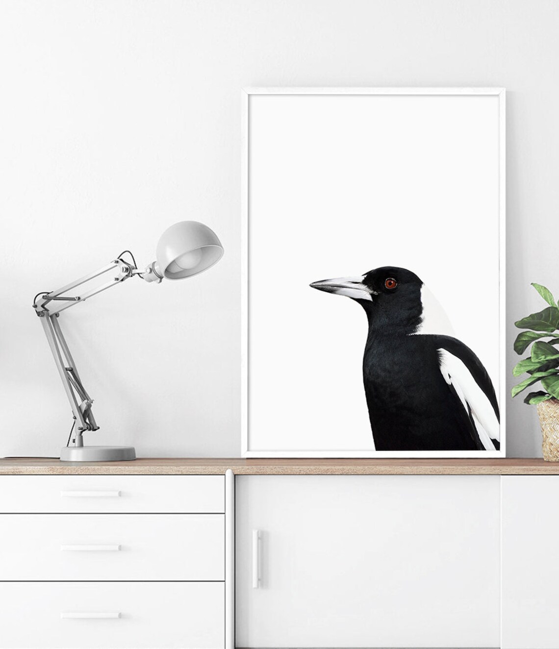 Magpie Australian Bird Art Print, Australiana Decor - Image 3