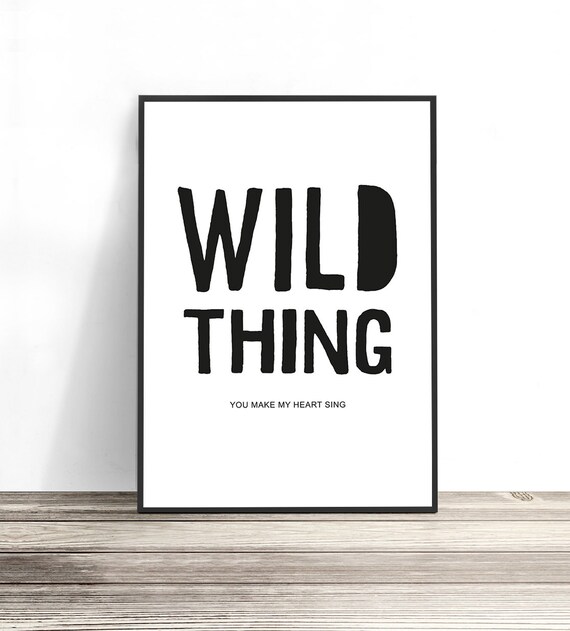 Wild Thing Song Lyrics, Boys Room Music Wall Art Print