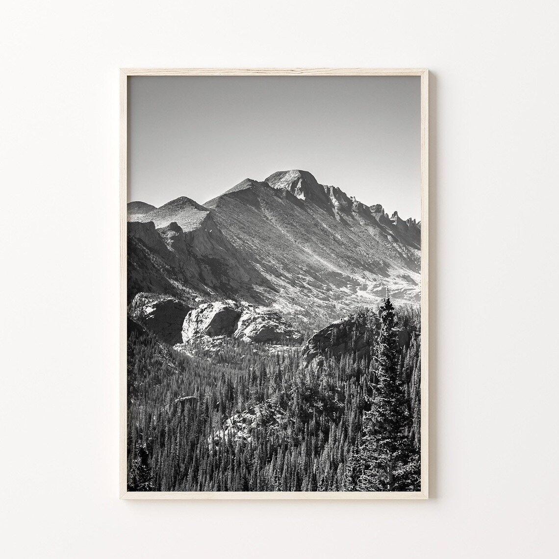 Rocky Mountain National Park Travel Poster, Black White - Image 4
