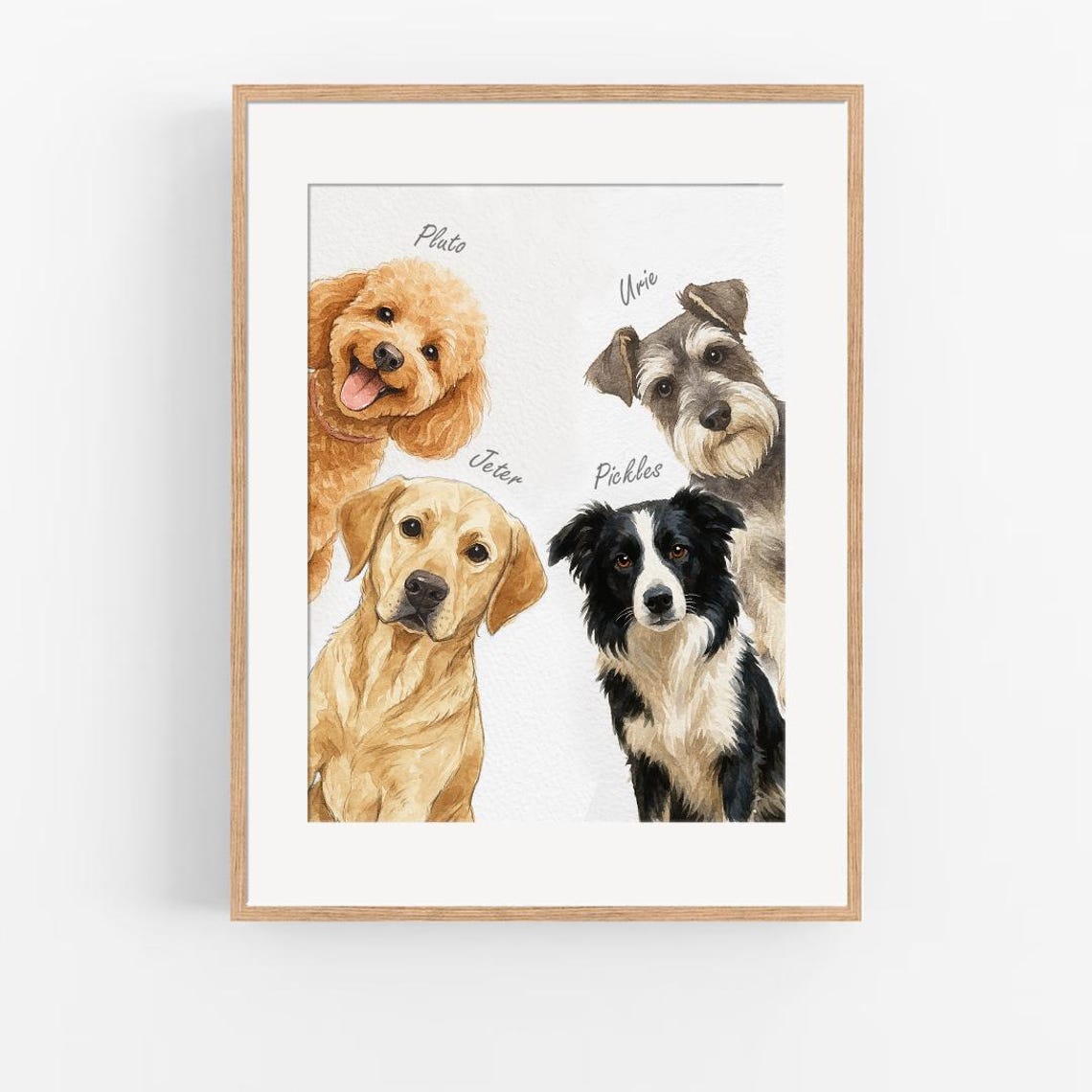 Custom Watercolor Portraits Personalized Pet Art Print - Image 2