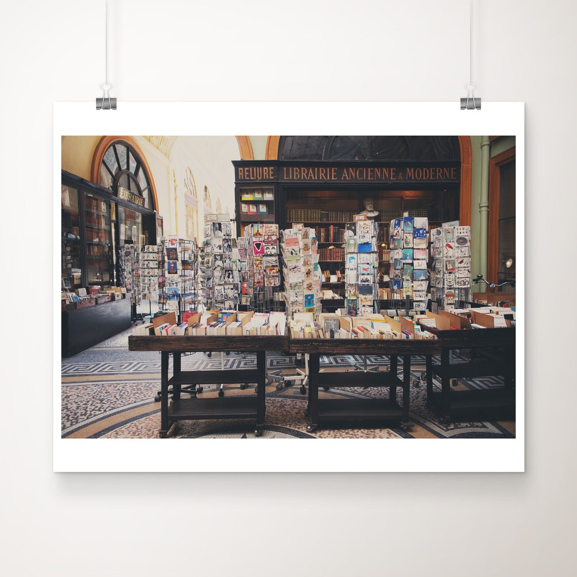 Parisian Bookshop Librairie Ancienne Moderne Interior Photo Print