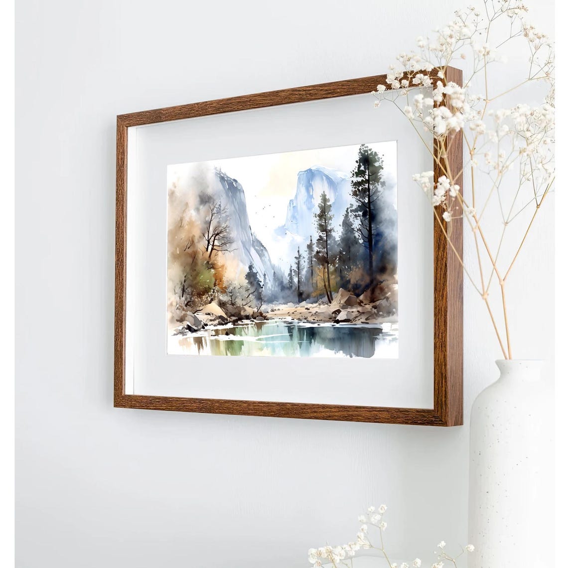 Yosemite National Park Watercolor Painting Art Print National Park Poster Usa National Park Wall Art National Park Home Decor Gift Art - Image 2