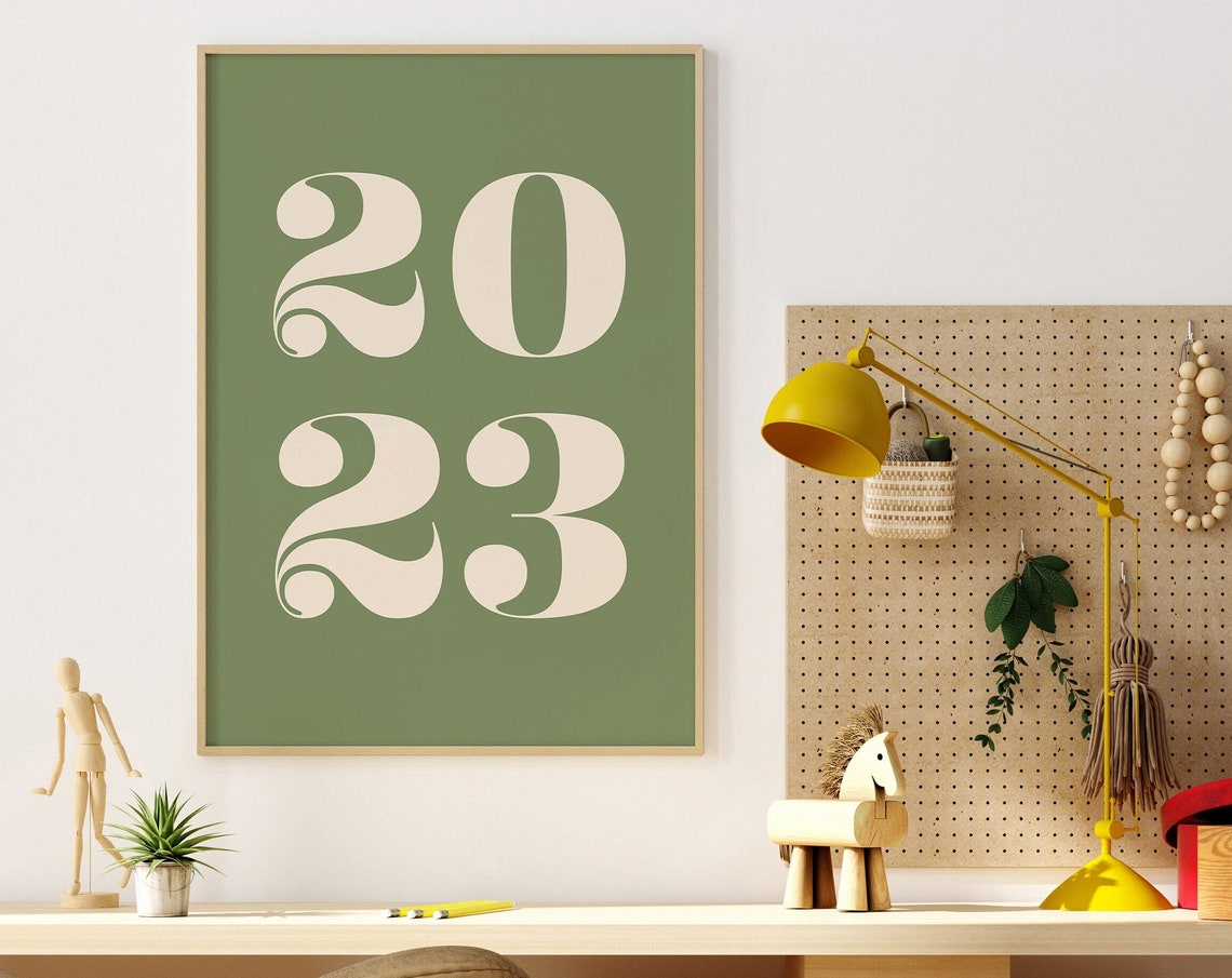 Custom Print Personalized Year Poster Retro Kids Birthday Gift Baby Nursery Wall Art Bold Graphic Typography - Image 3