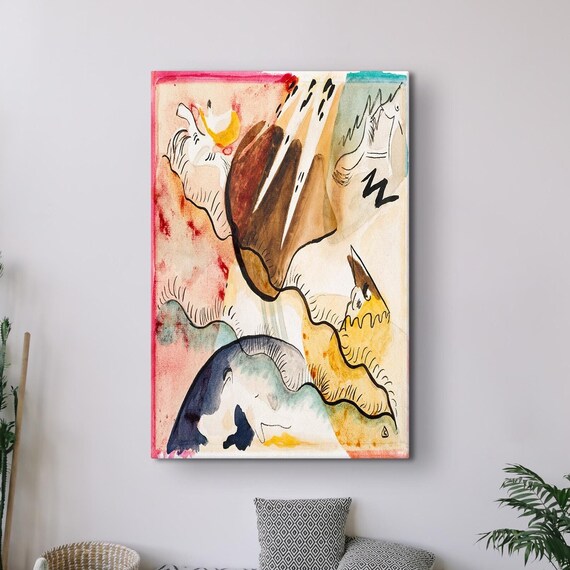Wassily Kandinsky Horse Sketch Abstract Watercolor Art Poster