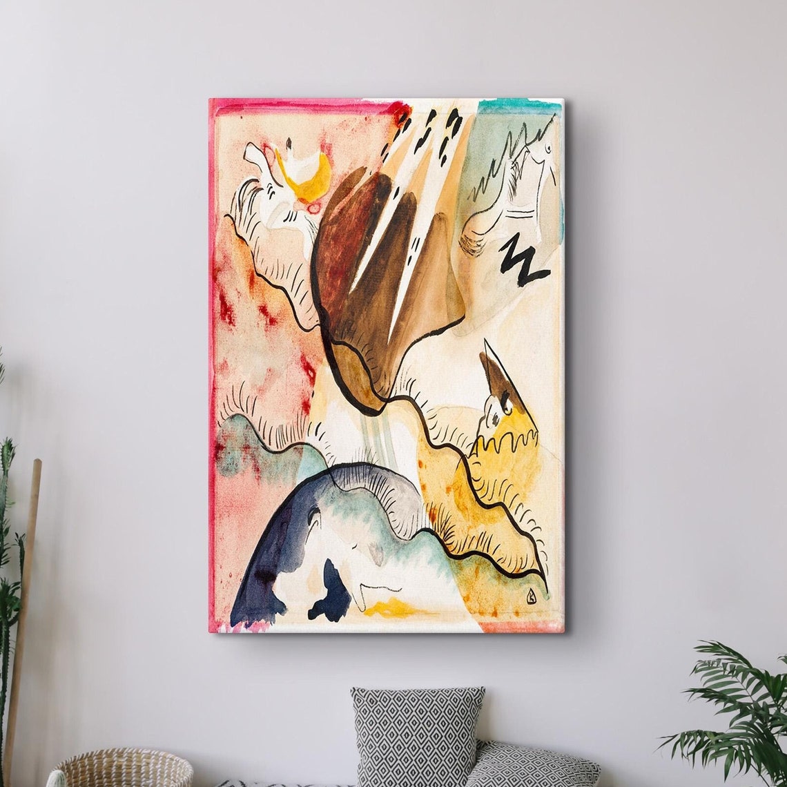 Wassily Kandinsky Poster Fine Reproduction Wall Art Modern Wall Art Museum Print Abstract Art Gicle Art Print Colorful Kandinsky Art
