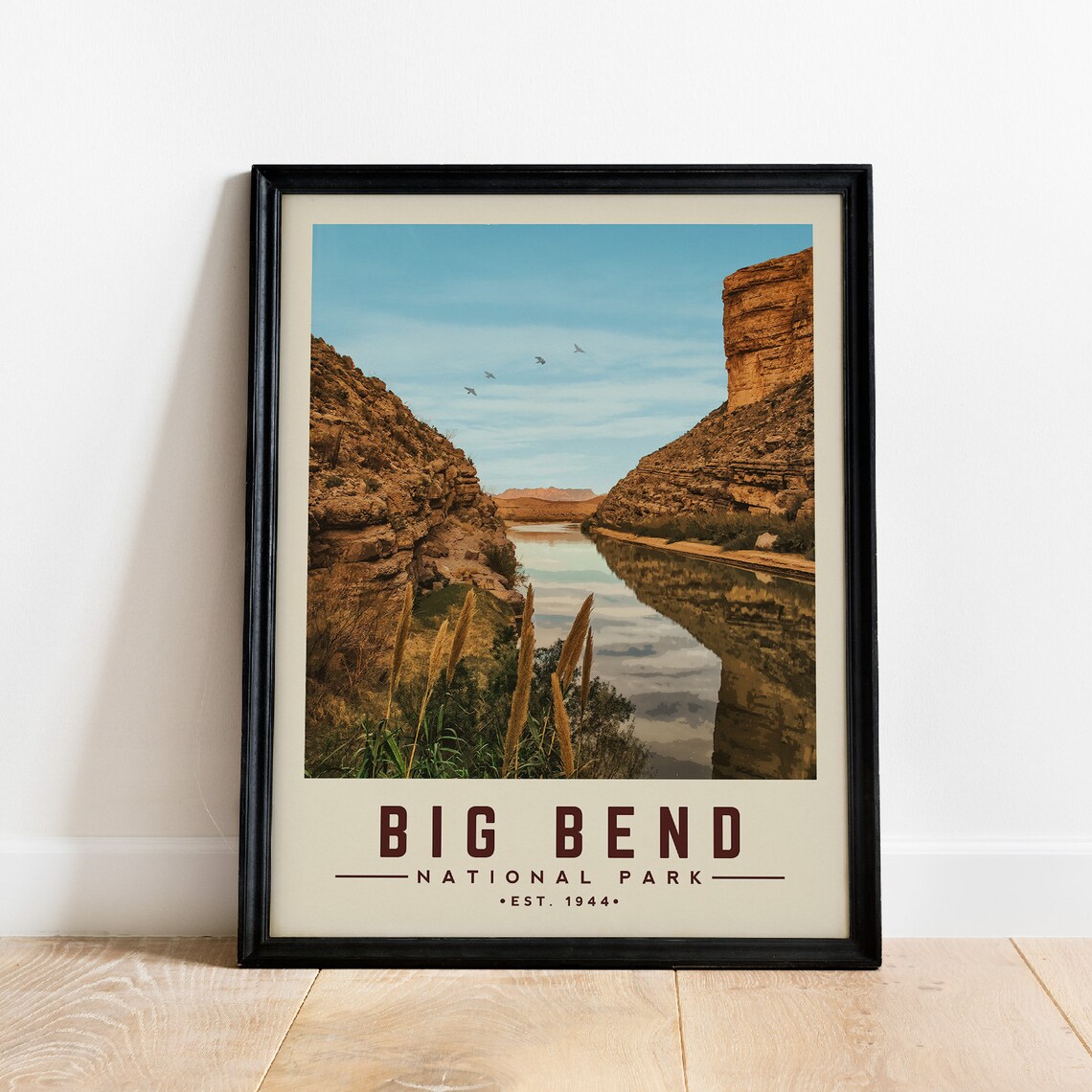 Big Bend National Park Rio Grande Canyon Est 1944 Travel Poster