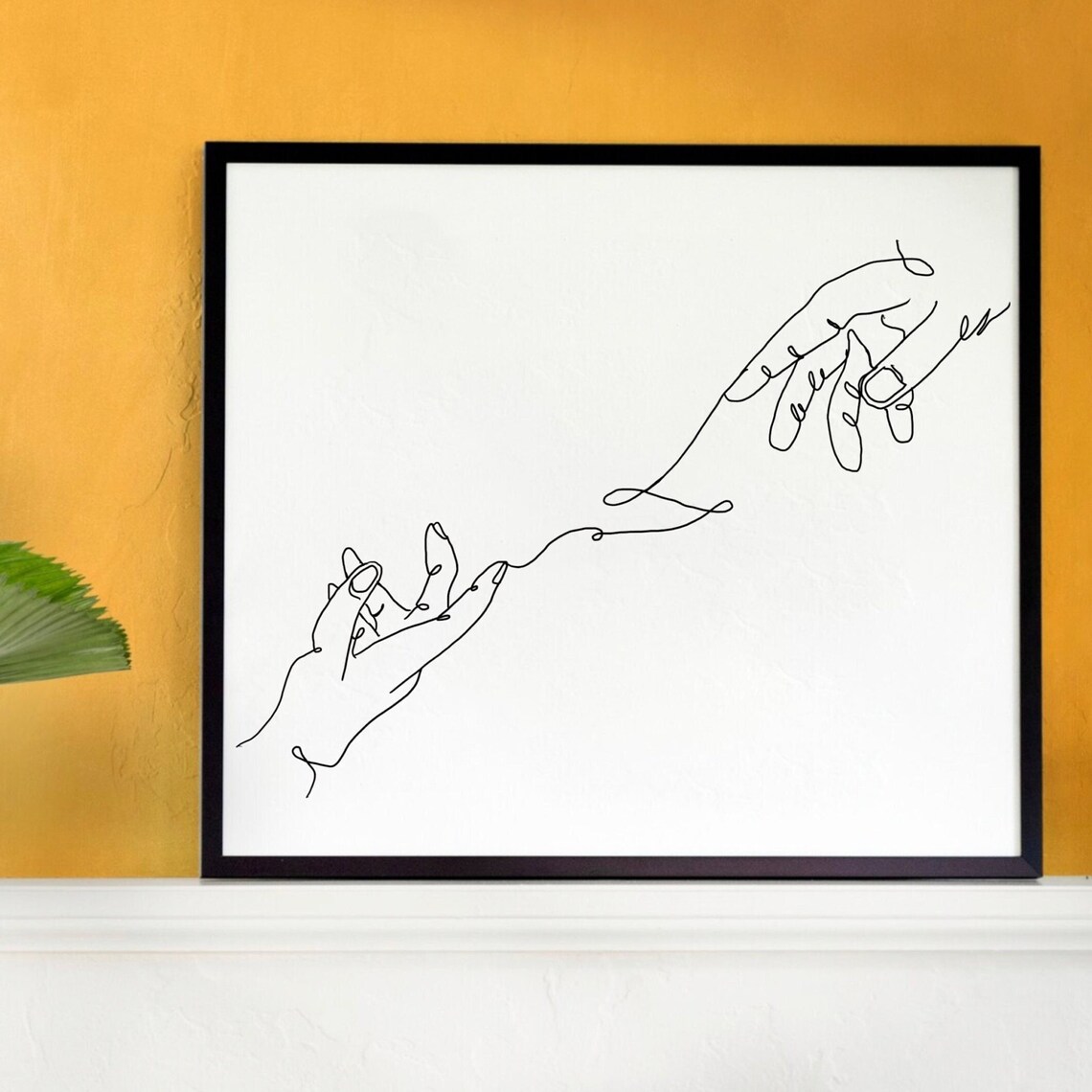 Line Drawing Art Print Minimalist One Line Wall Home Decor Hand Line Art