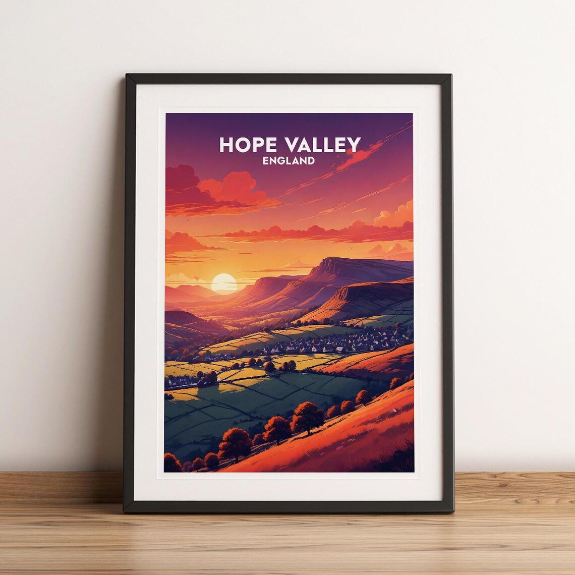 Hope Valley Travel Poster, Wall Art Print