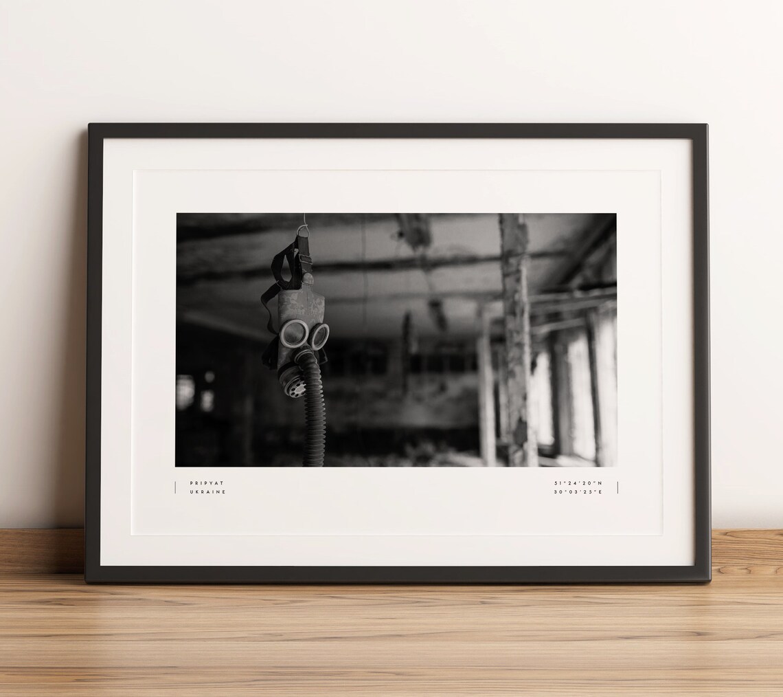 Chernobyl Print Poster, Pripyat Coordinates