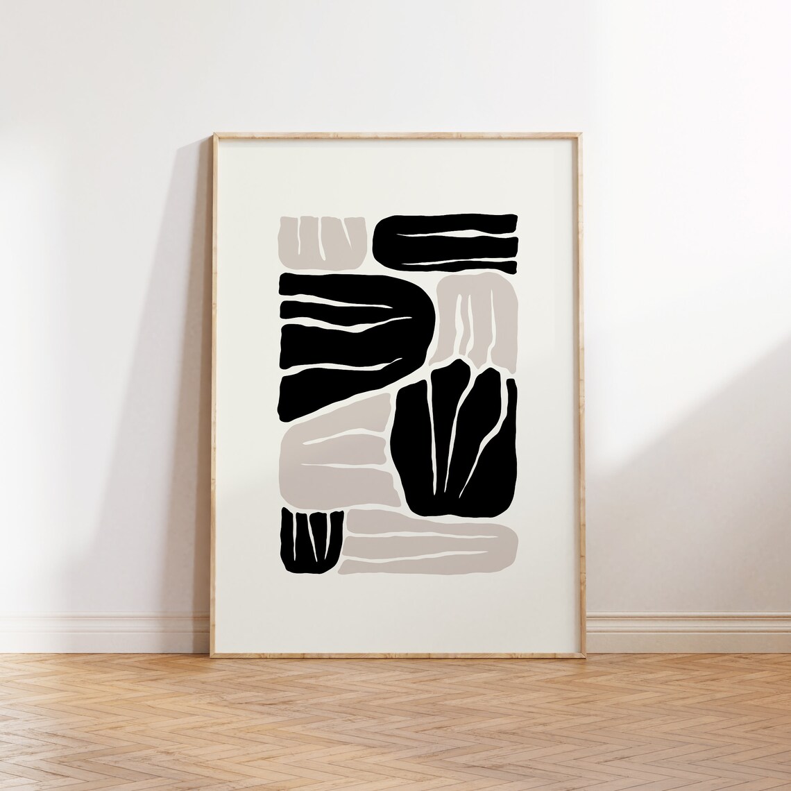 Dark Flowers Botanical Wall Decor, Black and White