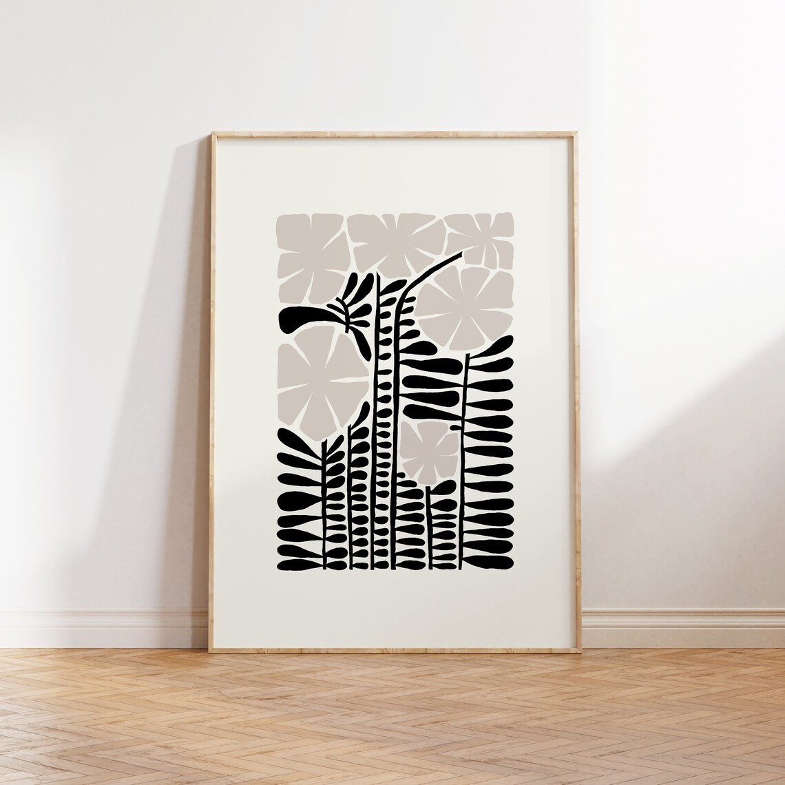 Dark Flowers Black And White Floral Art Poster