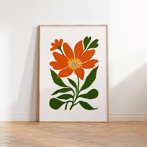 Eclectic Flowers Abstract Floral Wall Art Print