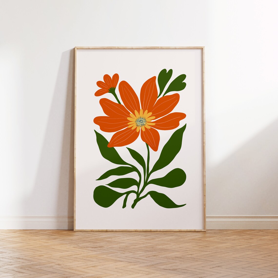 Eclectic Flowers Abstract Floral Wall Art Print