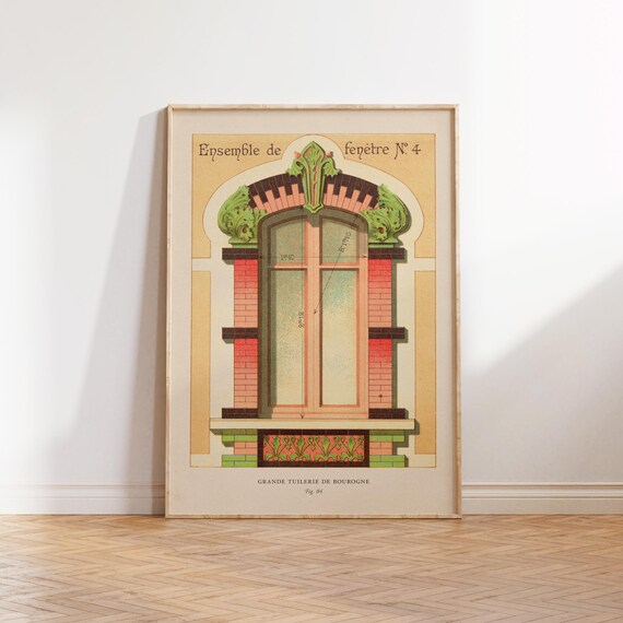 Vintage French Architecture Poster Art Print