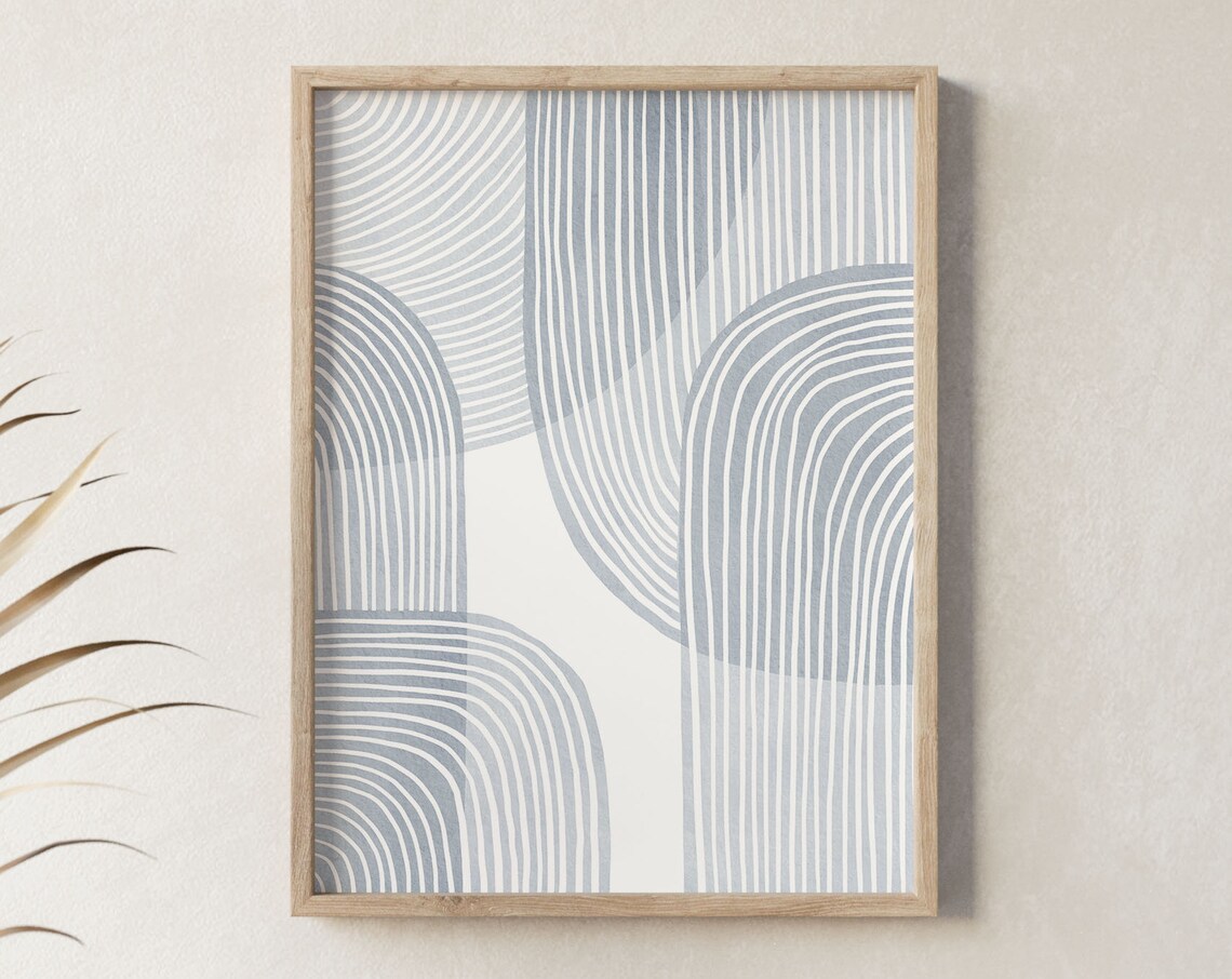 Geometric Watercolor Abstract Wall Art Print