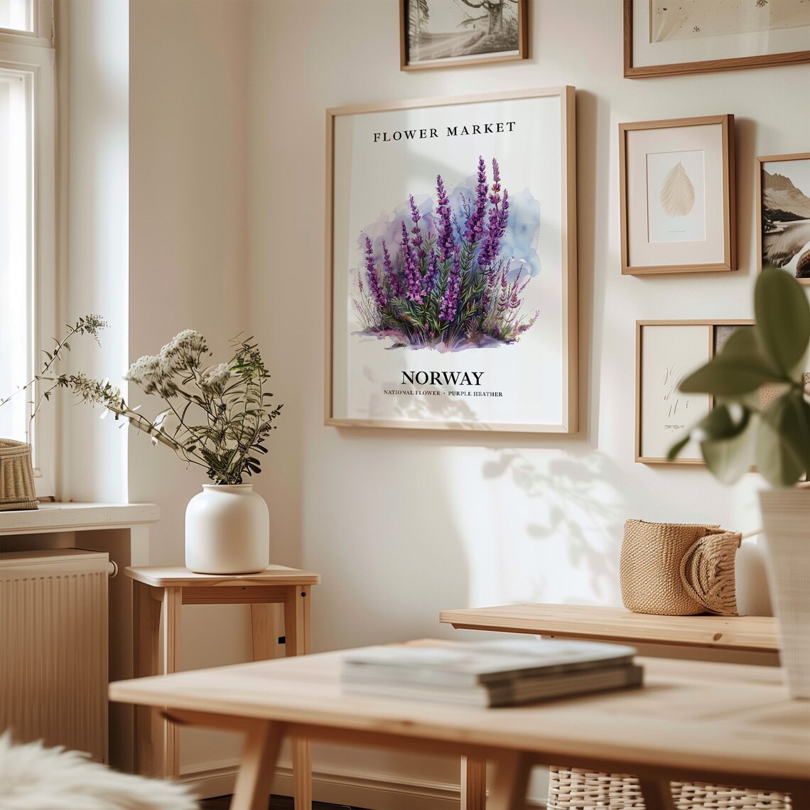 Norway National Flower 1960s Wall Art Print - Image 2