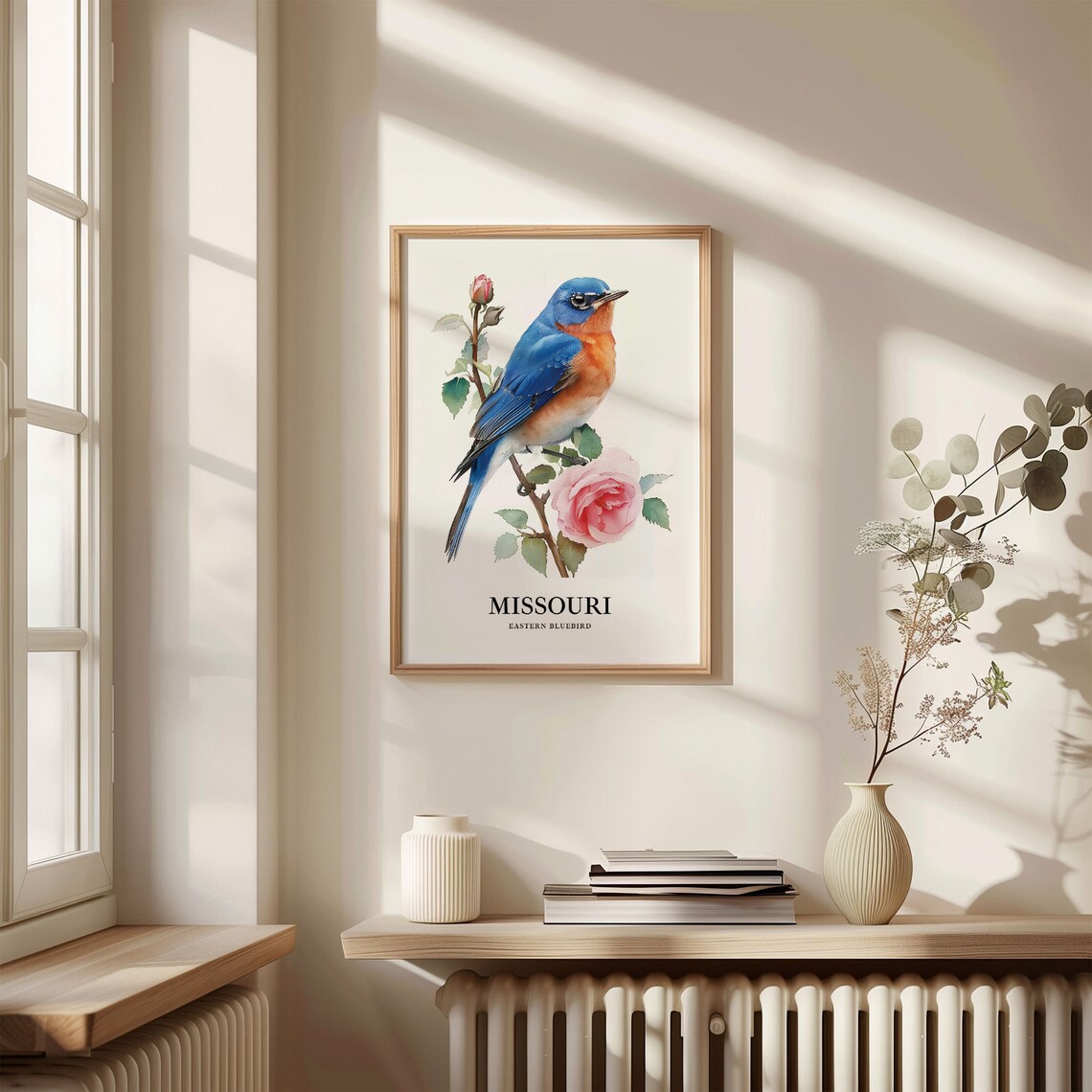 Missouri State Bird and Flower Art Print - Image 3