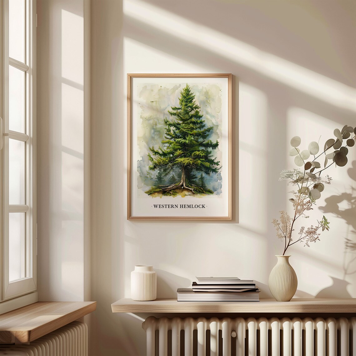 Western Hemlock Tree Art Print, Botanical Illustration - Image 3