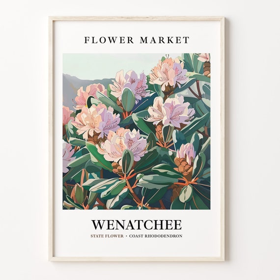 Wenatchee Washington Flower Market Art Print