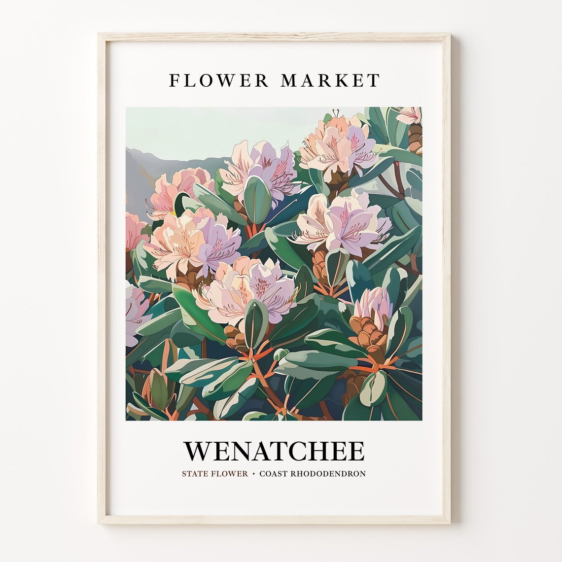 Wenatchee Washington Flower Market Art Print
