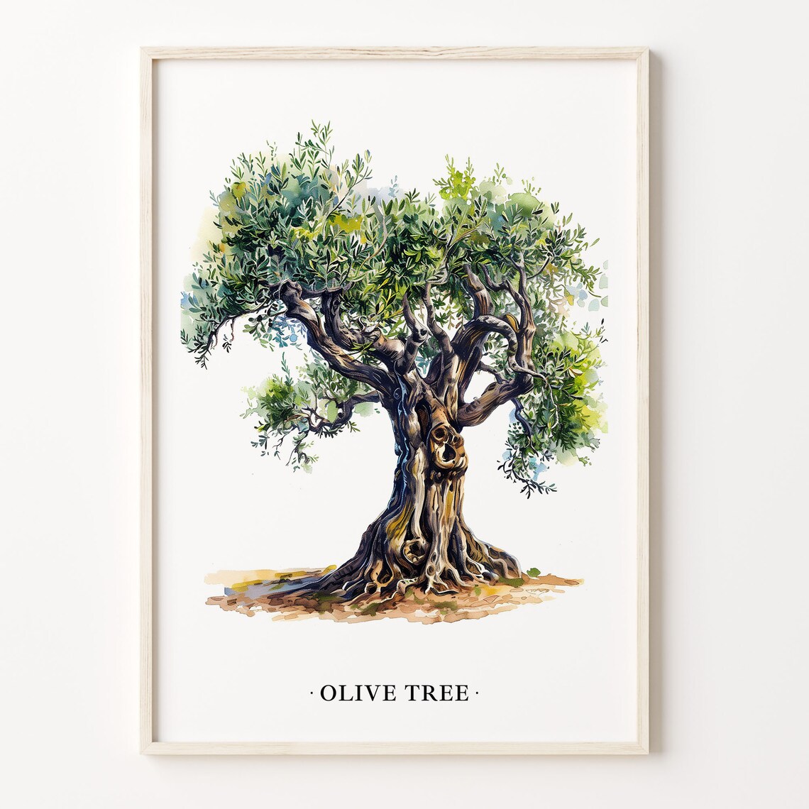Olive Tree Art Print, Mediterranean Botanical Decor
