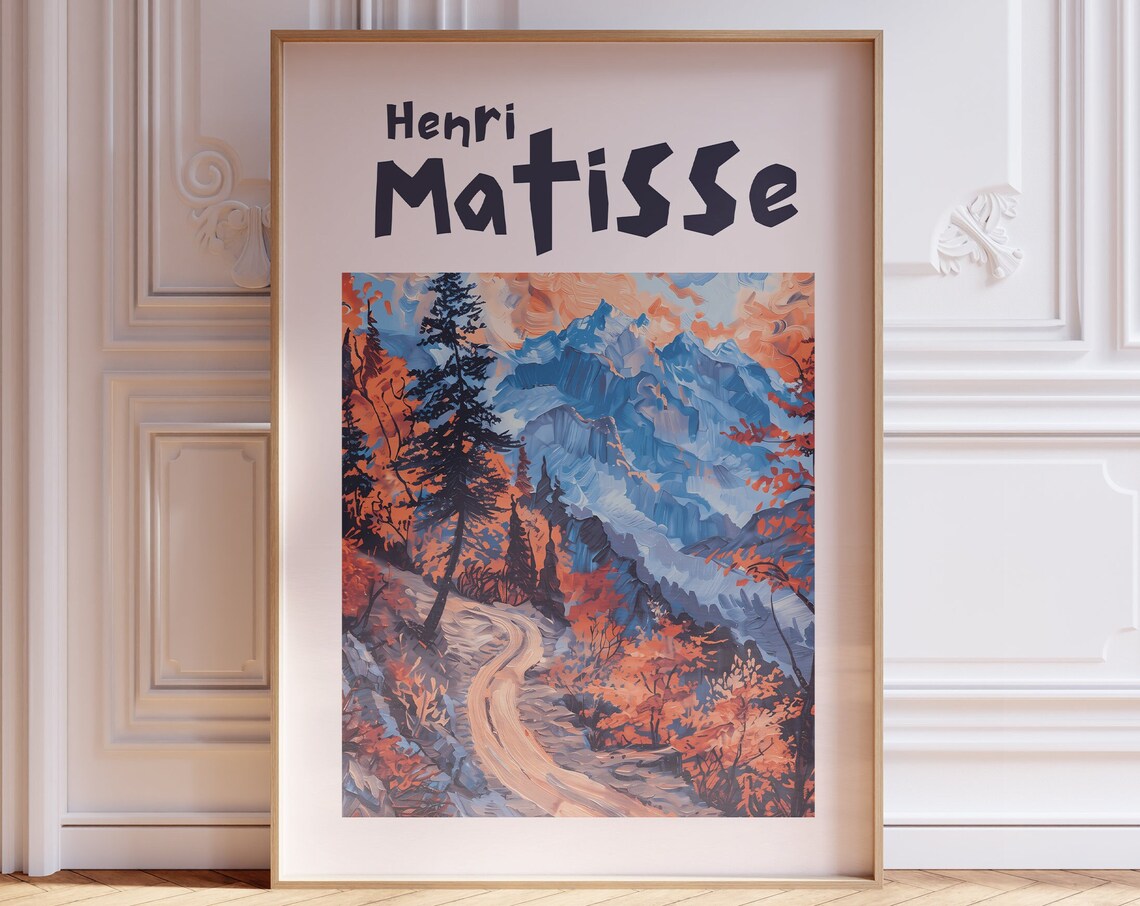 Henri Matisse Autumn Mountain Road Pine Forest Scenic Poster