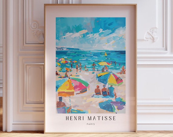Henri Matisse Sunny Beach Umbrellas Bathers Bright Summer Day Poster