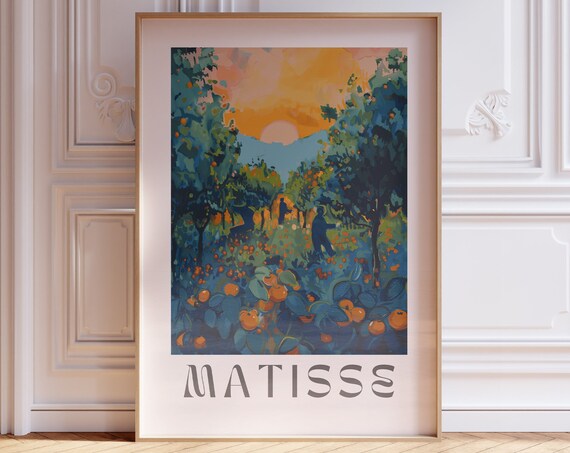 Henri Matisse Warm Orange Grove Sunset Harvest Silhouette Poster