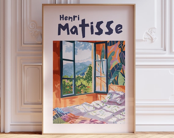 Henri Matisse Cozy Bedroom Window With Mountain View Morning Poster