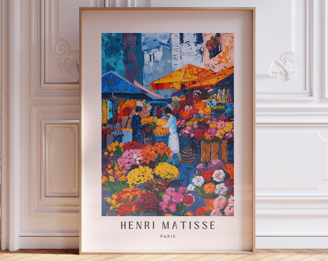 Henri Matisse Paris Flower Market Vibrant Colorful Blooms Art Poster