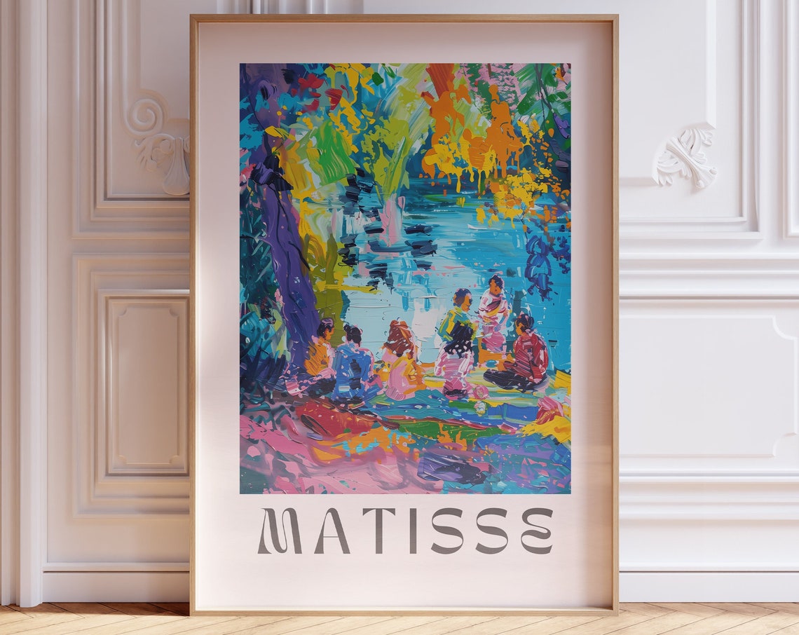 Henri Matisse Riverside Picnic Under Willows On A Sunny Day Poster
