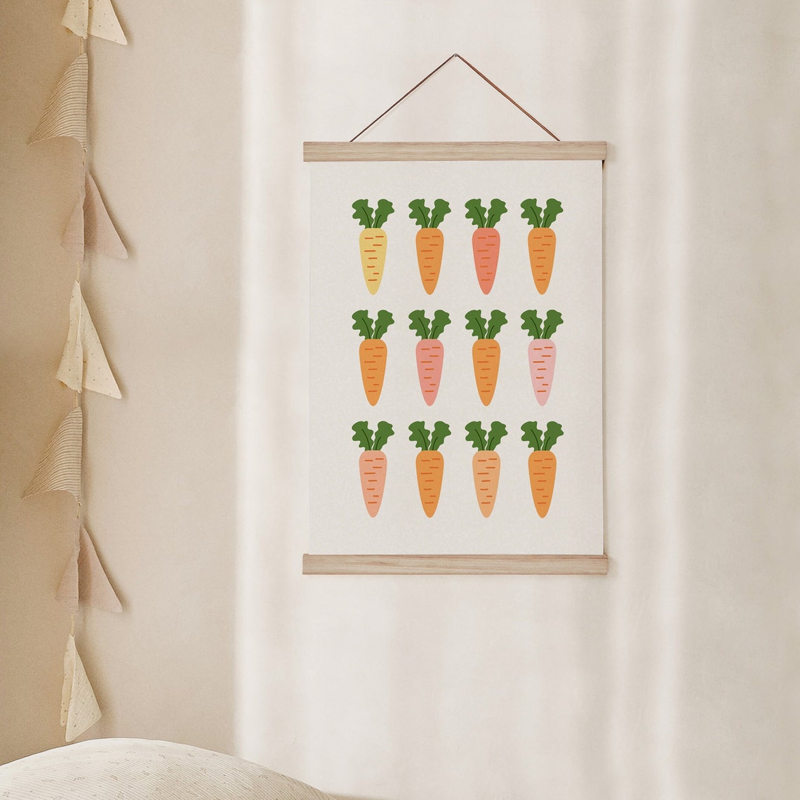 Cute Spring Prints Kids Easter Decor Easter Carrot Print Spring Prints Spring Wall Art Easter Digital Download - Image 3