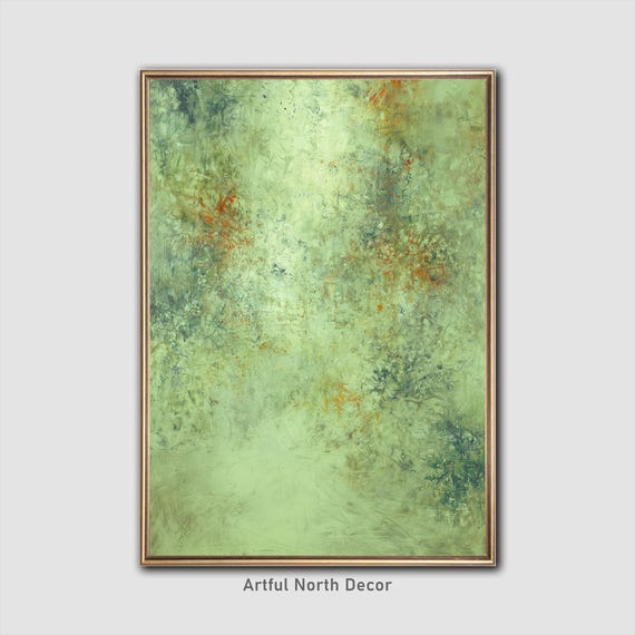 Sage Green Abstract Art Print Minimalist Modern Decor