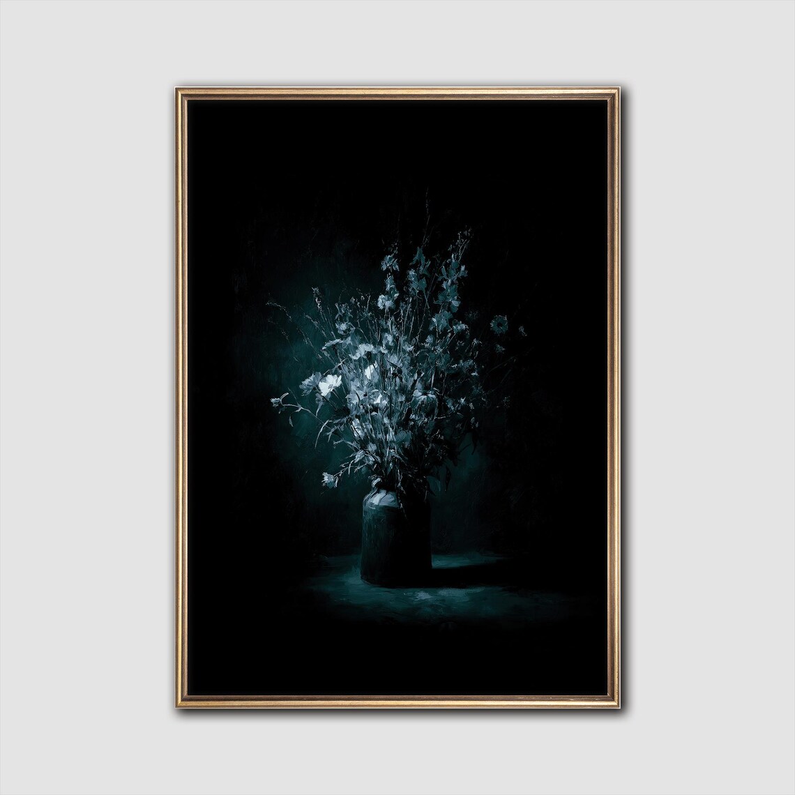 Moody Wildflowers Print Atmospheric Botanical Wall Art