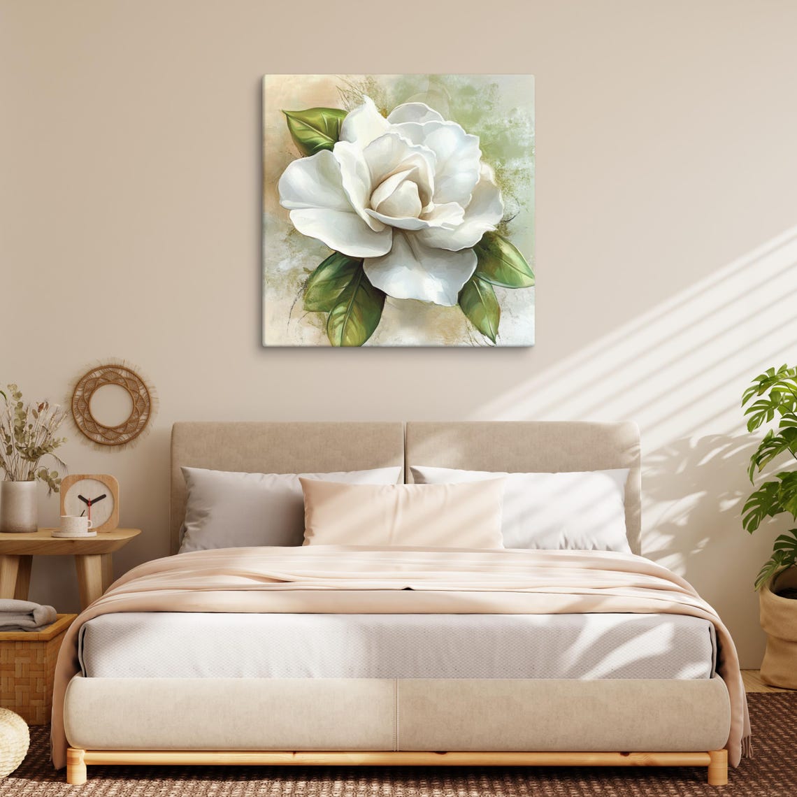 Gardenia Flower Print Flower Painting Print Wall Art Gardenia Art Gardenia Lover Gifts White Flower Wall Art - Image 2