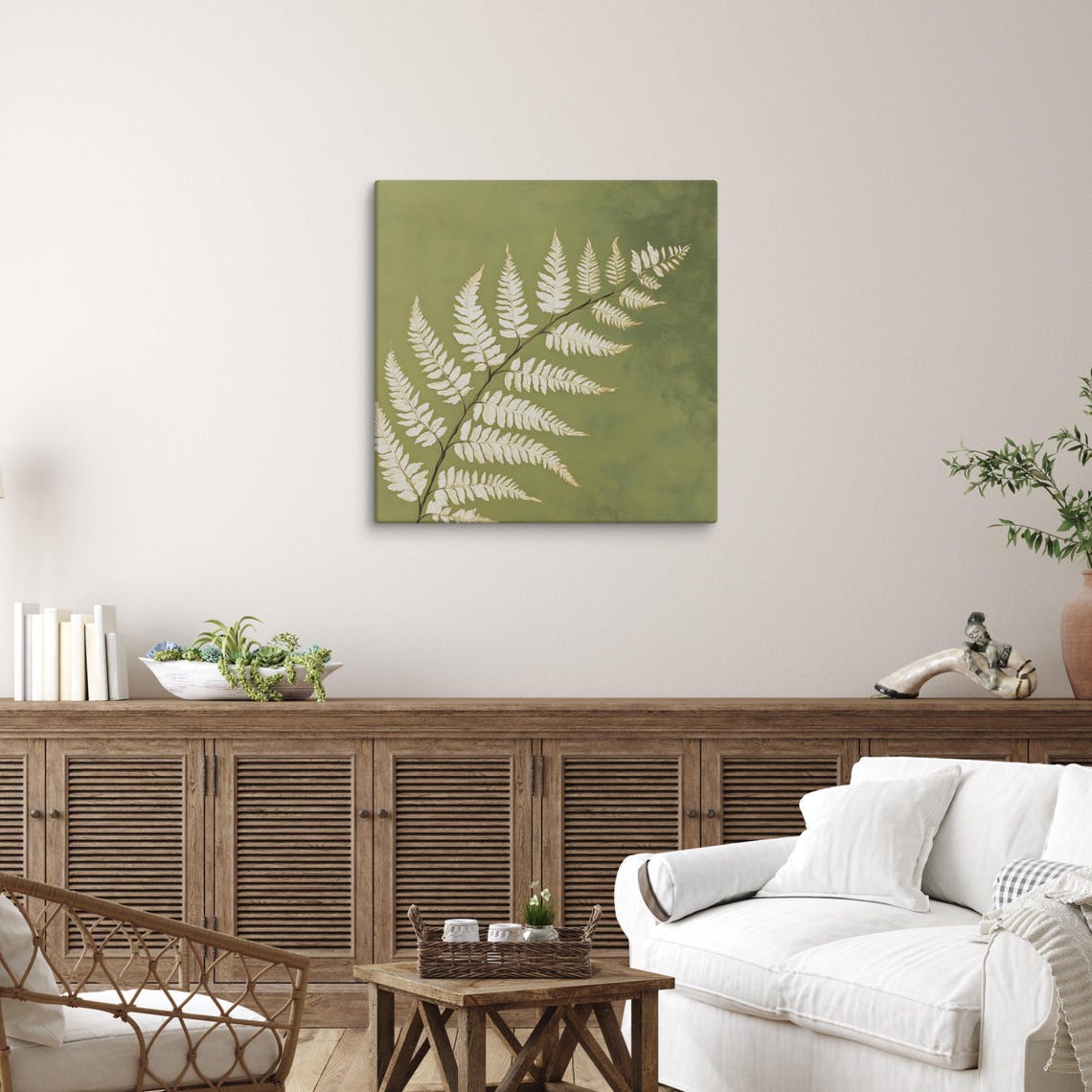 Lace Fern Print Lace Fern Painting Print Plant Wall Art Green Wall Art Microlepia Strigosa Plant Wall Art - Image 5