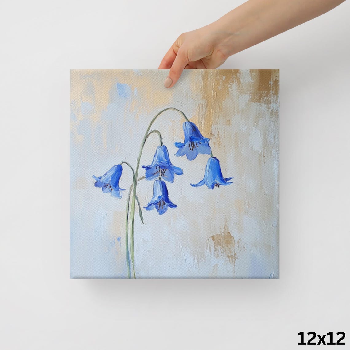 Common Bluebell Flower Nodding Blue Bells Painting Print Poster - Image 2
