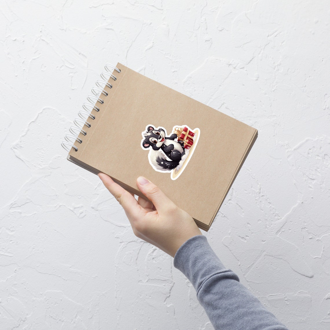 Cute Christmas Skunk Sticker Holiday Gifts Animal Vinyl Decal Sticker - Image 4