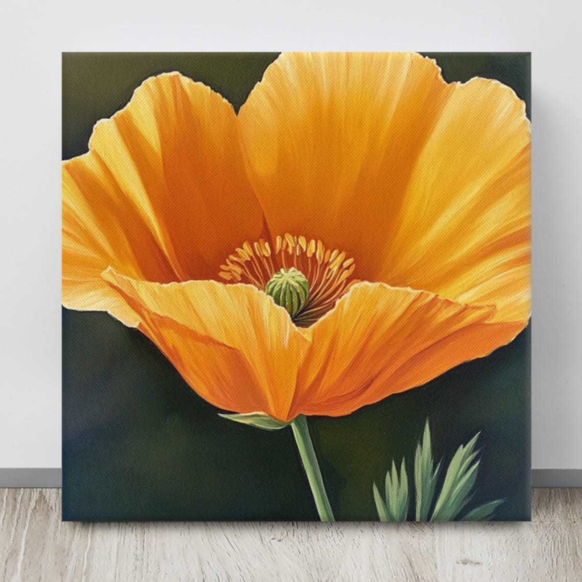 California Poppy Print Large Painting Print Flower Wall Art Nature Art California Poppy Painting Print Large Wall Art - Image 4