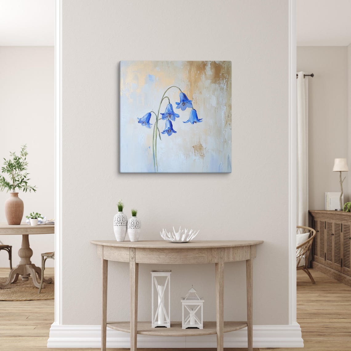 Common Bluebell Flower Nodding Blue Bells Painting Print Poster - Image 5