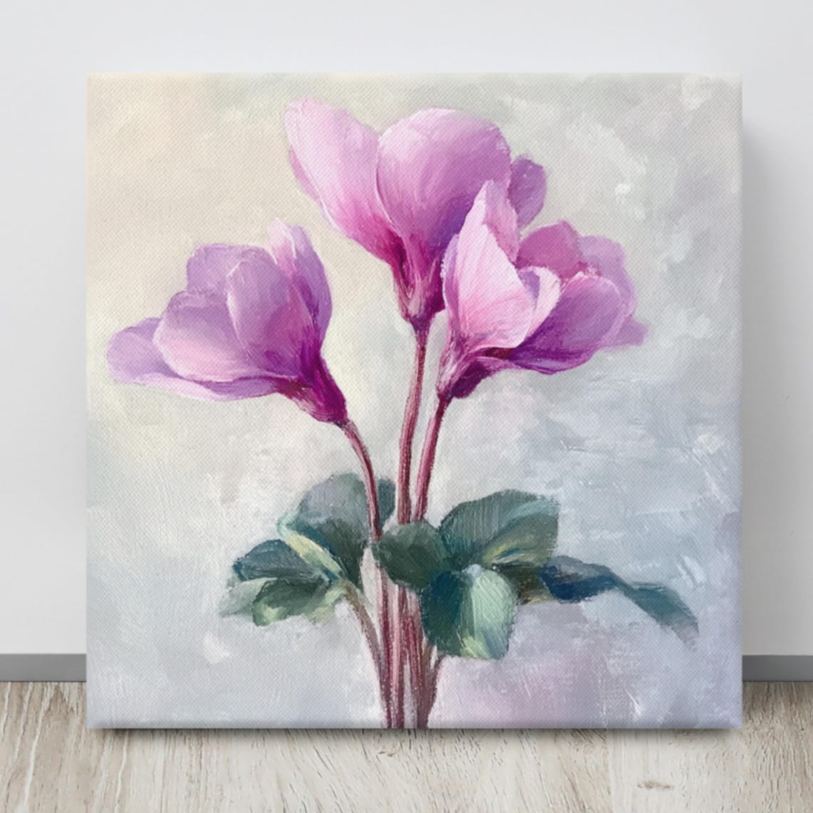 Cyclamen Flower Print Cyclamen Plant Art Print Flower Painting Print Large Wall Art Purple Flower Art Cyclamen Art - Image 4