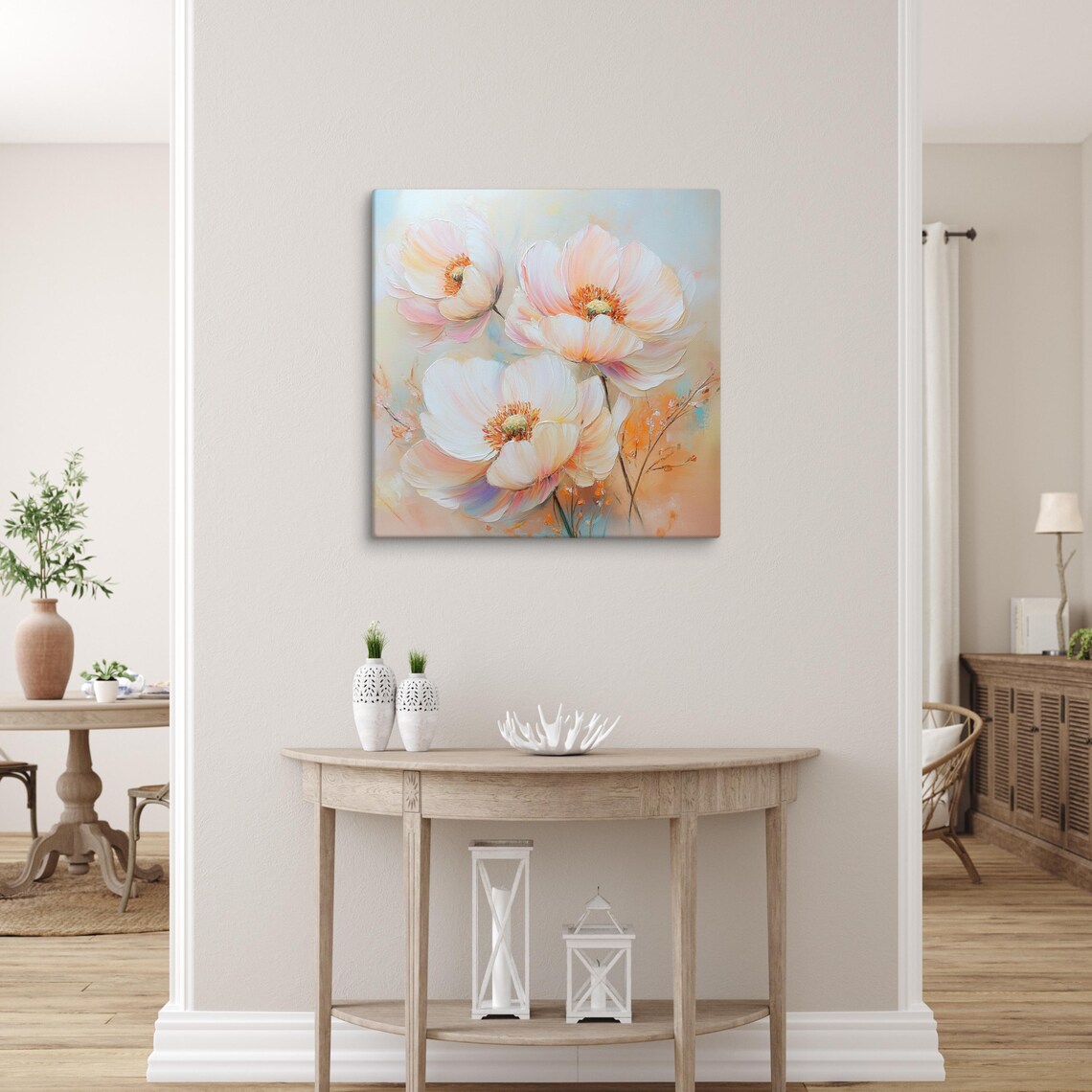 Pink Poppy Print Large Painting Print Flower Wall Art Nature Art Pink Poppy Painting Print Pink Wall Art - Image 5