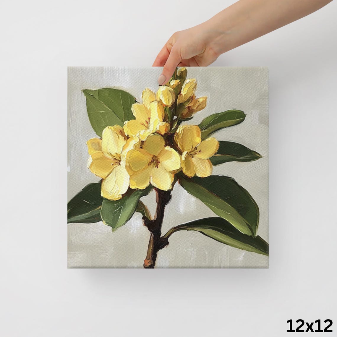Yellow Laurel Blossom Cluster Classic Botanical Painting Print - Image 2