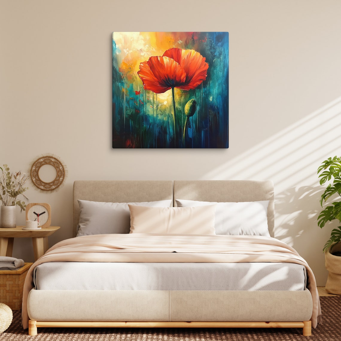 Red Poppy Print Large Painting Print Flower Wall Art Poppy Art Poppy Painting Print Red Wall Art Colorful Living Room Art - Image 5