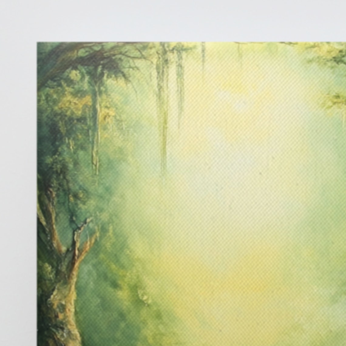 Mystical Emerald Forest Sunbeam Path Magical Woodland Canvas Art Print - Image 3