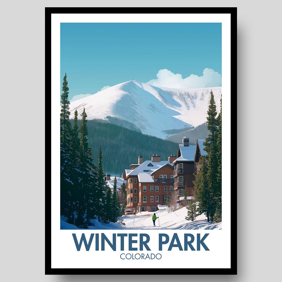 Winter Park Poster Print, Colorado Ski Resort