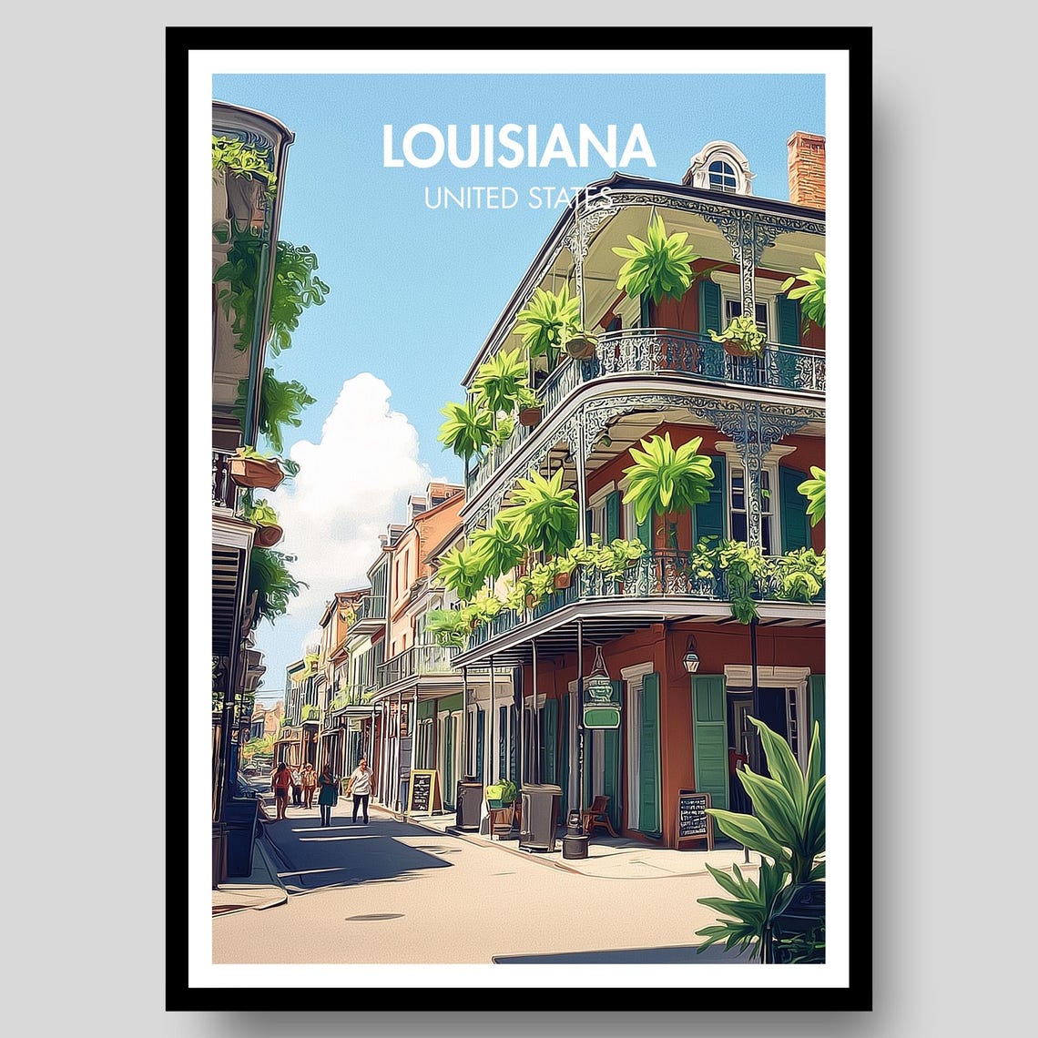 Louisiana New Orleans Travel Poster