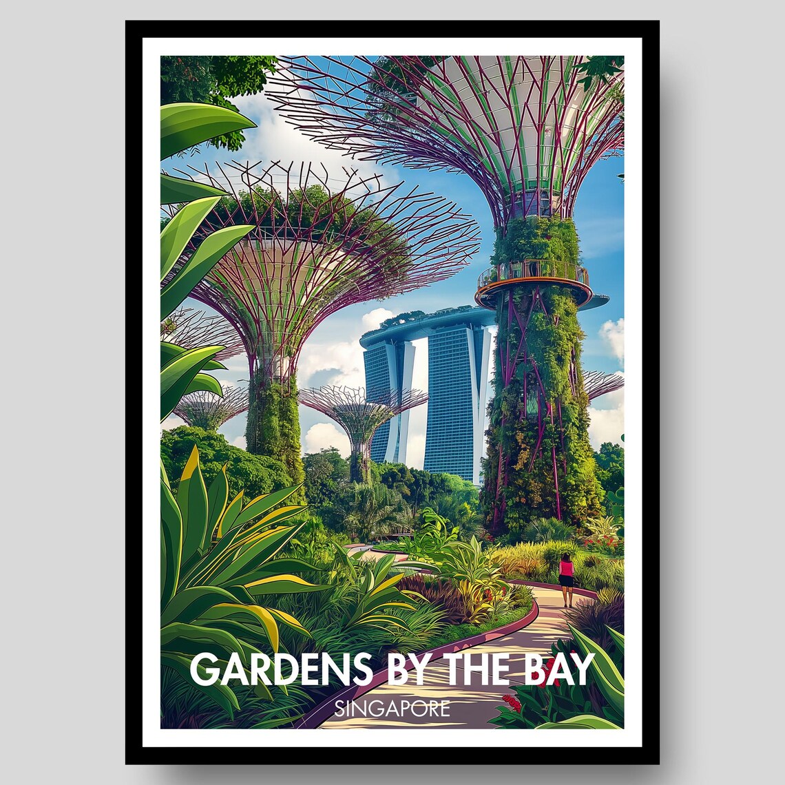 Gardens By The Bay Singapore Travel Poster
